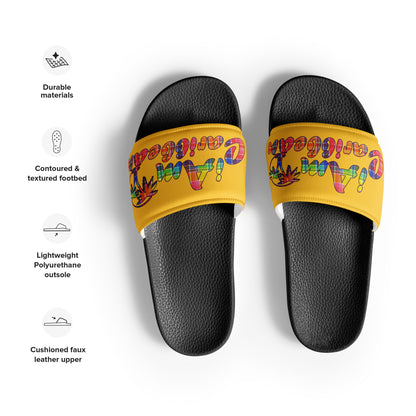 VI Madras Women's slides - Yellow