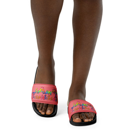 VI Madras Women's slides - Pink