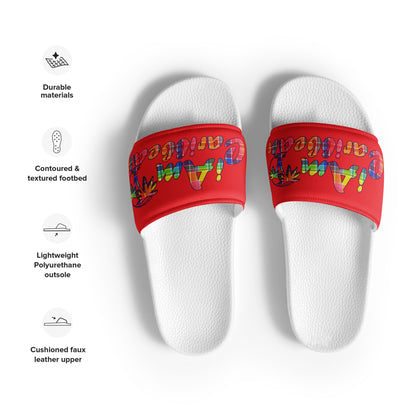 VI Madras Women's slides - Red